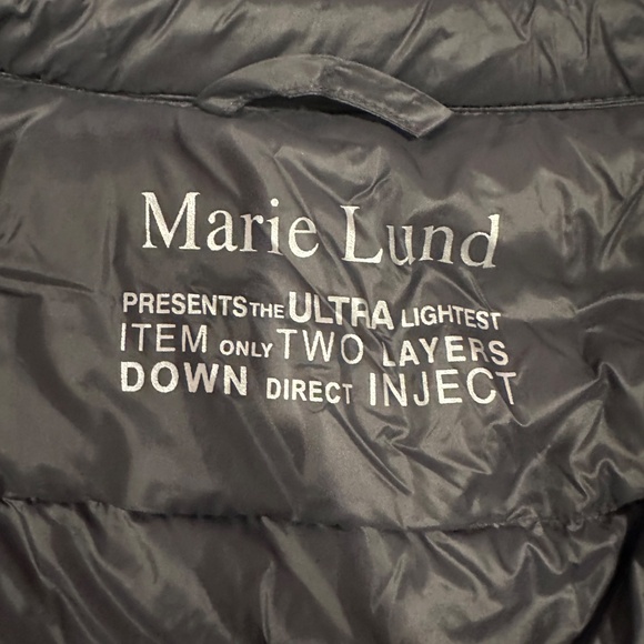 Marie Lund Copenhagen Ultra-Light Down Jacket – Anthracite Gray Sz Small - Picture 11 of 16